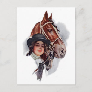 Equestrian Woman Briefkaart