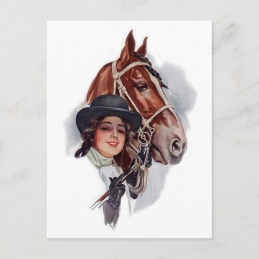 Equestrian Woman Briefkaart (Voorkant)