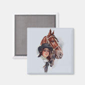 Equestrian Woman Magneet (Voorkant / Achterkant)