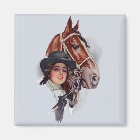 Equestrian Woman Magneet (Voorkant)