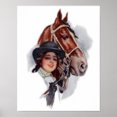 Equestrian Woman Poster (Voorkant)