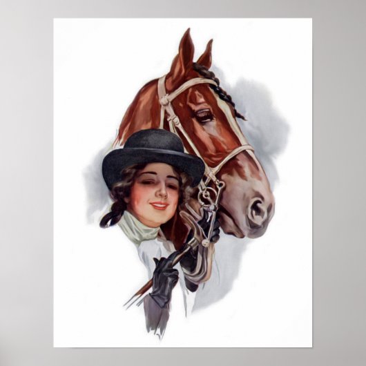 Equestrian Woman Poster (Voorkant)