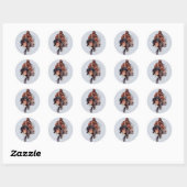 Equestrian Woman Ronde Sticker (Vel)