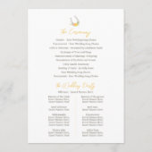 Equestrian Yellow Rose waterverf huwelijksprogramm Programmakaart (Achterkant)