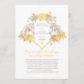 Equestrian Yellow Rose waterverf huwelijksprogramm Programmakaart (Voorkant)