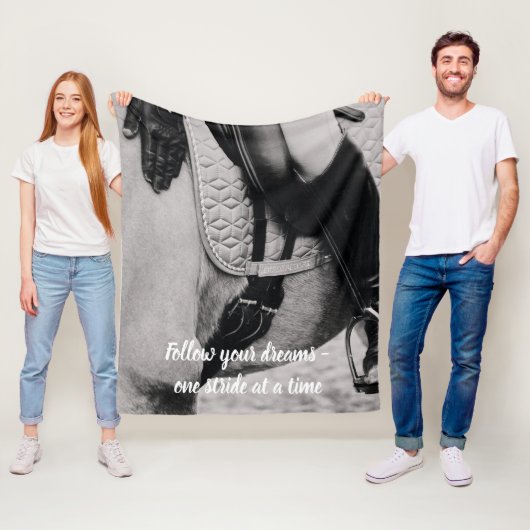 Equestrian Your Horse Photo Motivatie Fleece Deken (In situ)