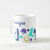 Equestrianen, Horseback Riding Gepersonaliseerd Koffiemok (Voorkant links)
