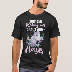 Equestrië Christelijk dit meisje loopt op paarden  T-shirt