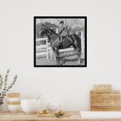 Equestrienne Girl op haar paard 1926 Poster (Keuken)