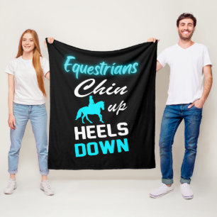 Equestriërs gooien omhoog fleece deken