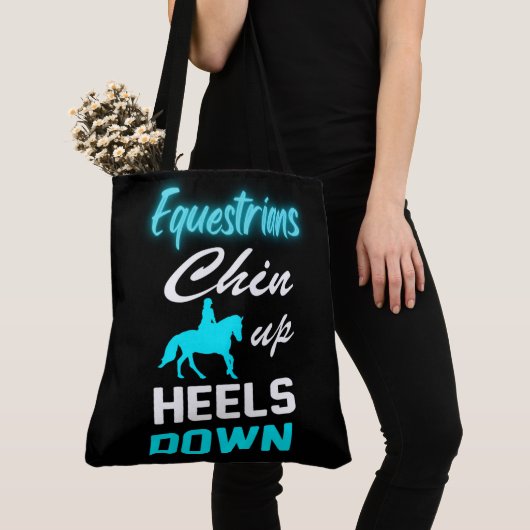 Equestriërs gooien omhoog tote bag (Dichtbij)