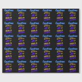 Equestriërs kantelen op blauw geel cadeaupapier (Vlak)