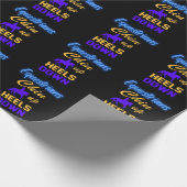 Equestriërs kantelen op blauw geel cadeaupapier (Hoek)