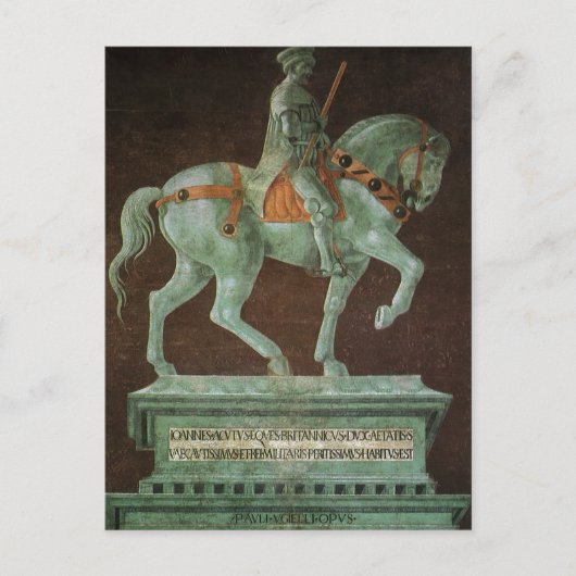 Equestrisch monument voor Sir John Hawkwood, Uccel Briefkaart (Voorkant)