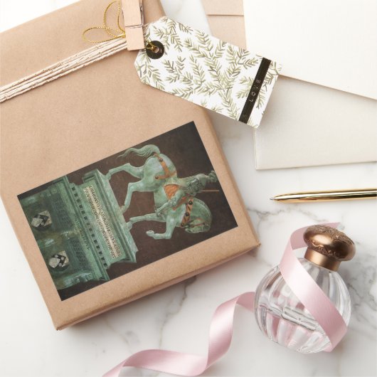 Equestrisch monument voor Sir John Hawkwood, Uccel Rechthoekige Sticker (Geschenken)