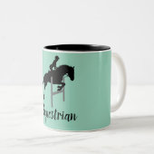 Equestrisch ontwerp tweekleurige koffiemok (Voorkant rechts)