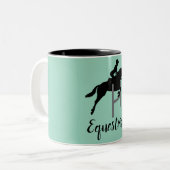 Equestrisch ontwerp tweekleurige koffiemok (Voorkant links)