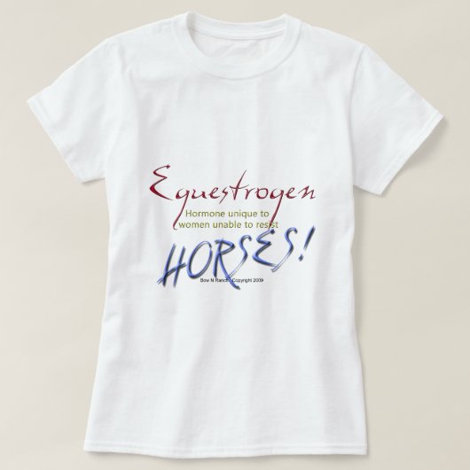 Equestrogeen: grappig paard t-shirt (Design voorkant)