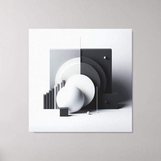 Equilibrium of Silent Geometry Canvas Afdruk (Voorkant)