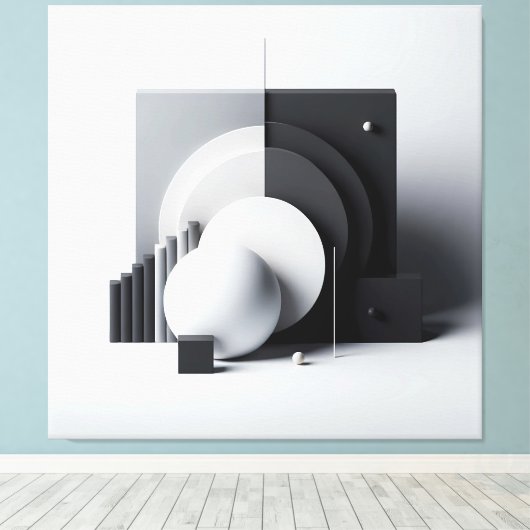 Equilibrium of Silent Geometry Canvas Afdruk (Insitu (Houten vloer))