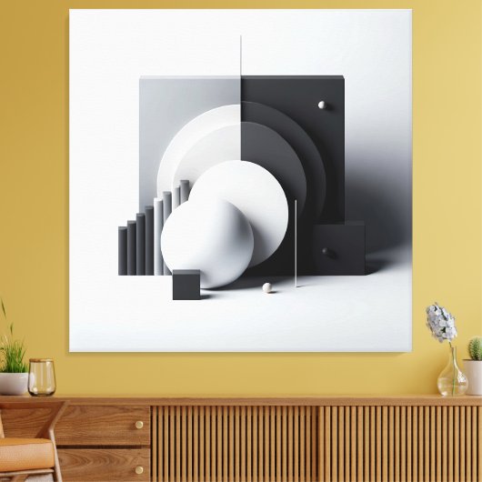 Equilibrium of Silent Geometry Canvas Afdruk (Insitu (Woonkamer))