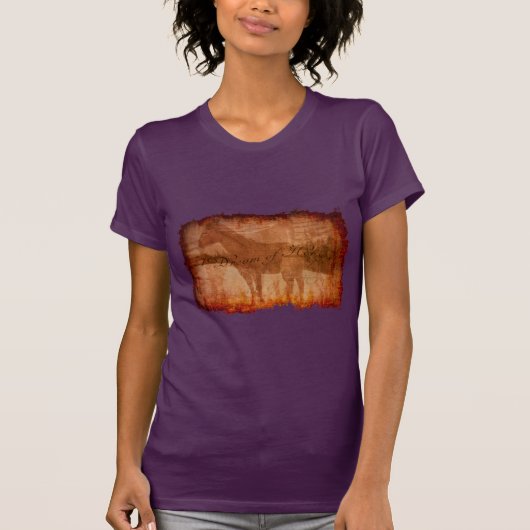 Equine Art en "I Dream of Horses" Citaat T-shirt (Voorkant)