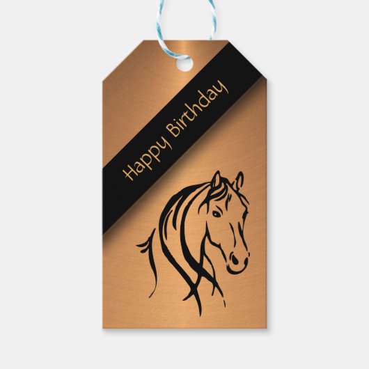 Equine Birthday Cadeaulabel (Voorkant)
