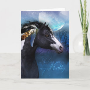 Equine Birthday Card - Spirit Horse Kaart