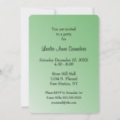Equine Birthday Party Invitation Green Kaart (Achterkant)
