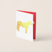 Equine Business Card Red Professional Looking Folie Kaarten (Voorkant)