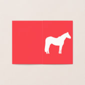 Equine Business Card Red Professional Looking Folie Kaarten (Binnen)