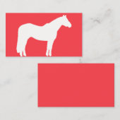 Equine Business Card Red Professional Looking  Visitekaartje (Voorkant / Achterkant)