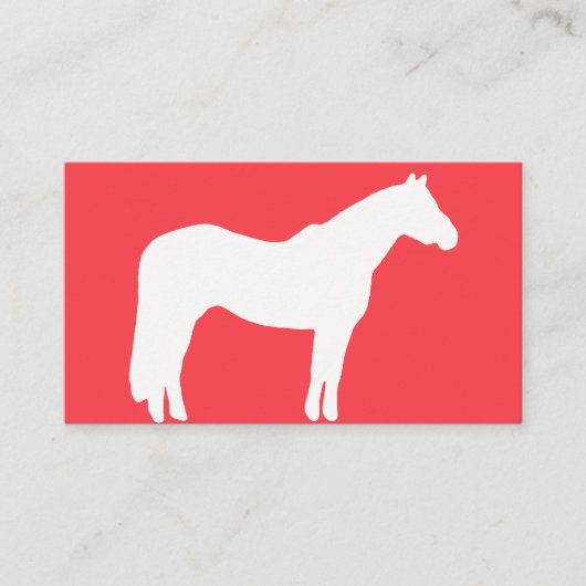 Equine Business Card Red Professional Looking  Visitekaartje (Voorkant)