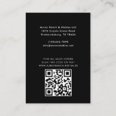 Equine Business Horse Trainer Equestrian Photo Visitekaartje (Achterkant)