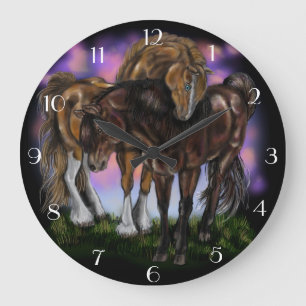 Equine Devotion Clock Grote Klok