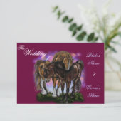 Equine Devotion~zonsondergang paarden uitnodiginge Kaart (Staand voorkant)