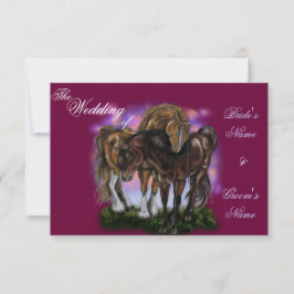 Equine Devotion~zonsondergang paarden uitnodiginge Kaart