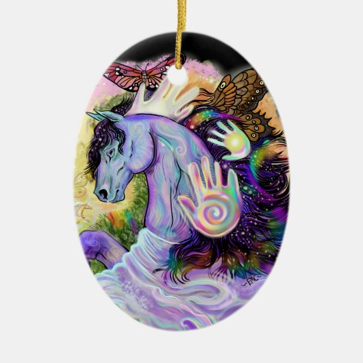 Equine Dreams Keramisch Ornament (Voorkant)