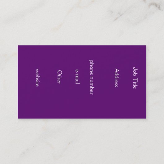 Equine Dreams~ Visitekaartje (Achterkant)