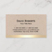 Equine Equestrian Horse Logo Moderne Gold Border Visitekaartje (Achterkant)