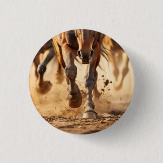 Equine Exodus Dravende Paarden Fotorealistische Ku Ronde Button 3,2 Cm