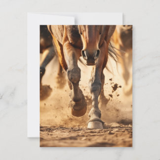 Equine Exodus Running Horses Photorealistic Artwor Briefkaart
