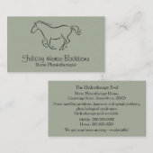 Equine fysiotherapeut visitekaartje (Voorkant / Achterkant)