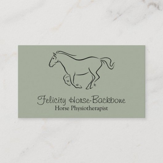 Equine fysiotherapeut visitekaartje (Voorkant)