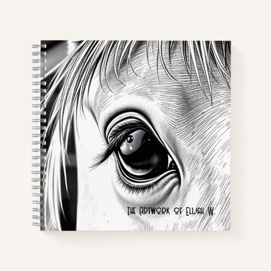 Equine Gaze  - Spiral Sketch Book Notitieboek (Voorkant)
