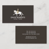 Equine Gold Equestrian Horse Trainer Brown Visitekaartje (Voorkant / Achterkant)