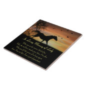 Equine Horse Memorial Aangepaste naam Spiritueel g Tegeltje (Zijkant)