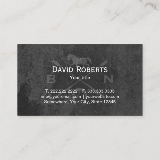 Equine Horseback Riding Equestrian Custom Logo Visitekaartje (Achterkant)