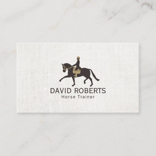 Equine Horseback Riding Equestrian Horse Trainer Visitekaartje (Voorkant)