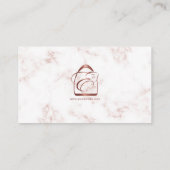 Equine in Roos Gold | Monogram E-paard  Visitekaartje (Achterkant)